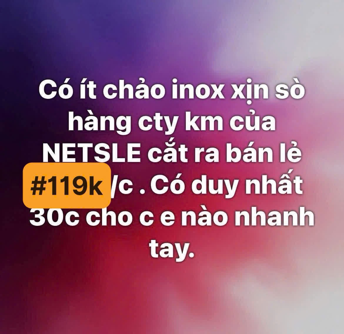 XẢ KHO CHẢO INOX HÀNG KHUYẾN MẠI