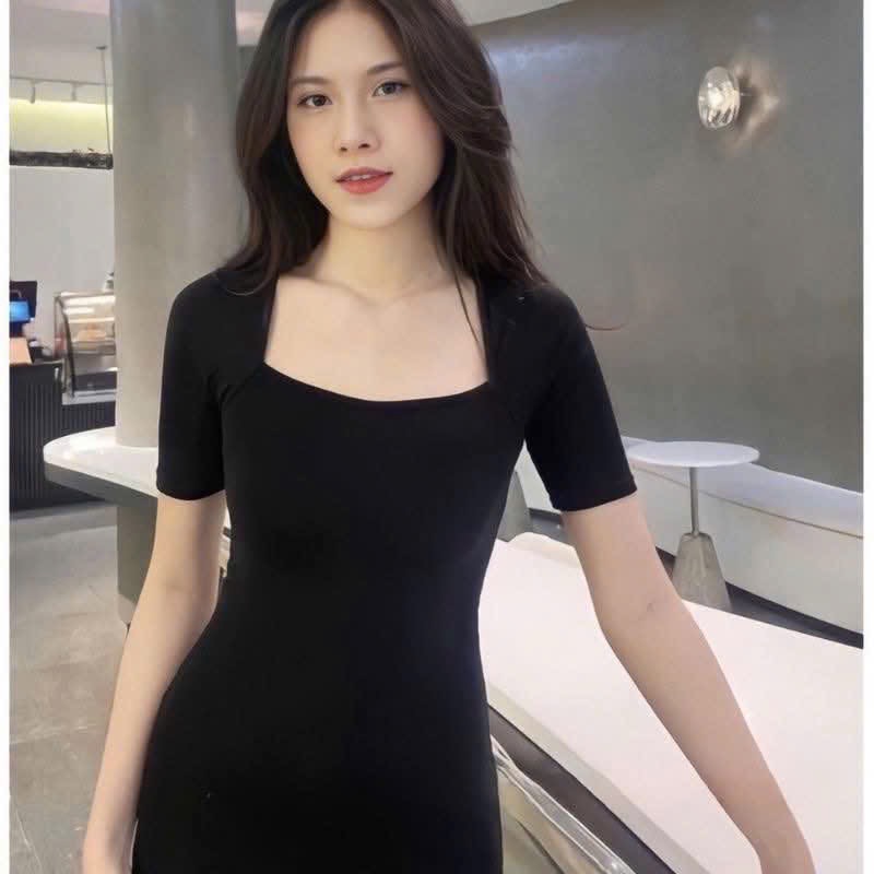 XẢ KHO VÁY CỔ VUÔNG CHO NỮ