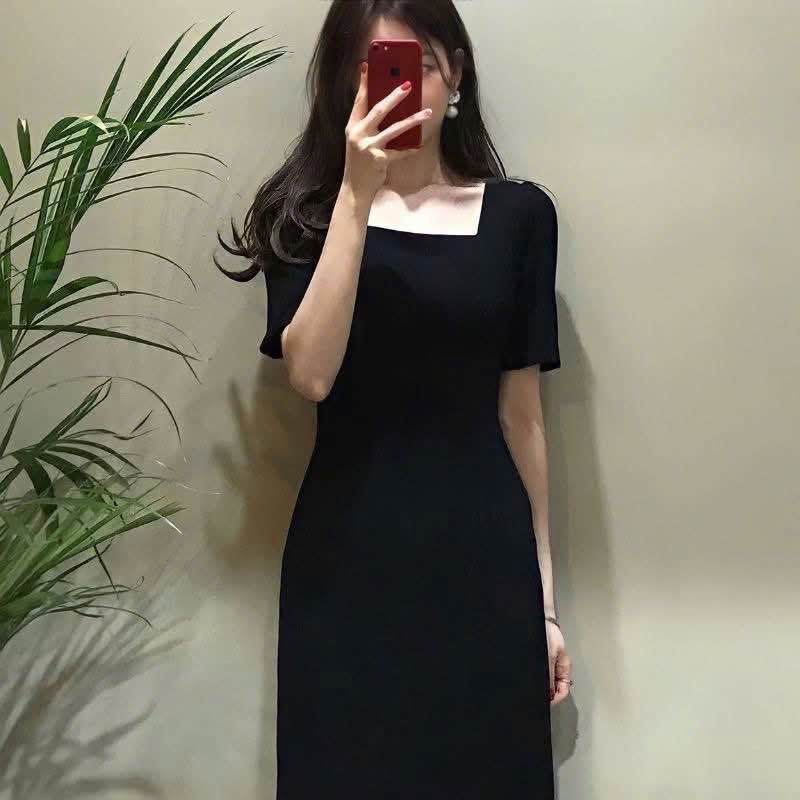 XẢ KHO VÁY CỔ VUÔNG CHO NỮ