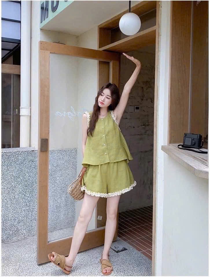 XANH PHỐI REN CHO NỮ