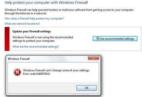 Fix lỗi 0x8007042c trên Windows 10 khi bật tường lửa