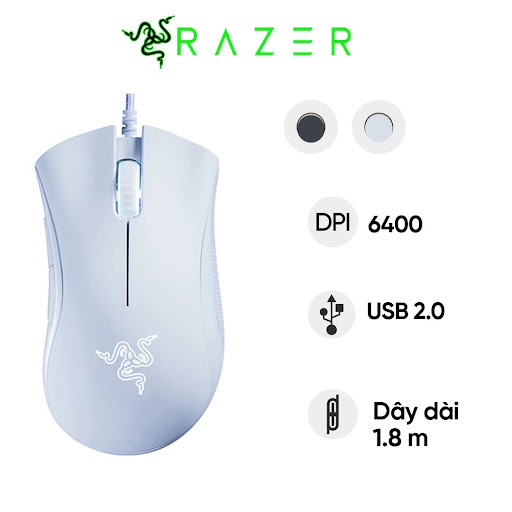 Chuột Razer DeathAdder Essential White TRẮNG