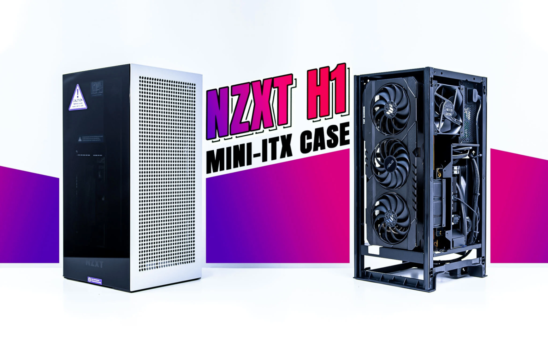 Case NZXT H1 + nguồn 650w + Fan + Cáp Riser