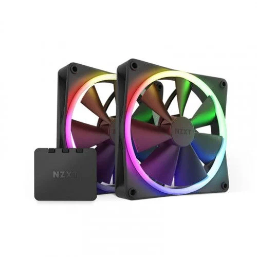 FAN NZXT F140 RGB DUO Twin Pack Black – 2 x 140mm RGB Fans & Controller