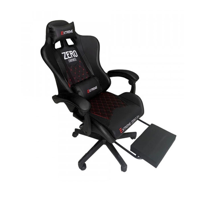 GHẾ GAMING ZERO EXTREME S PLUS CÓ KÊ CHÂN MÀU ĐEN