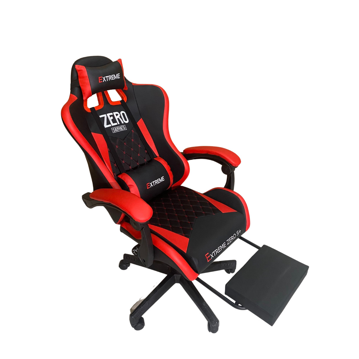 GHẾ GAMING ZERO EXTREME S PLUS CÓ KÊ CHÂN MÀU ĐEN ĐỎ