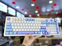 Bàn phím không dây AULA S98 PRO (Xanh Dương + Trắng + Tím) Caramel Latte switch