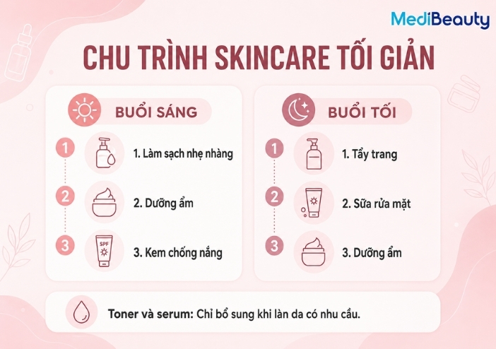 Hướng dẫn xây dựng chu trình skincare tối giản