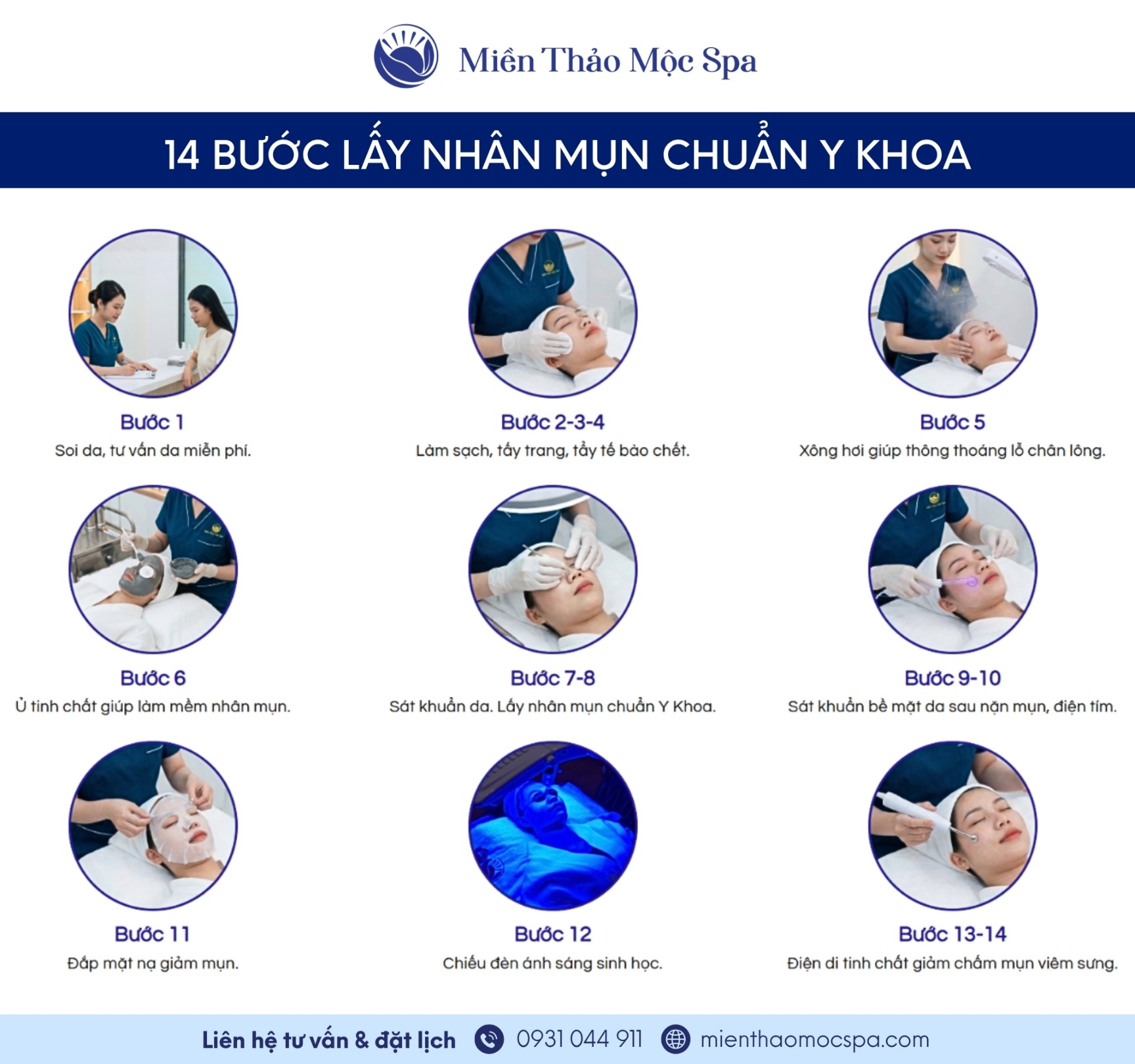 Cac buoc lay nhan mun chuan Y Khoa tai Mien Thao Moc Spa.jpg