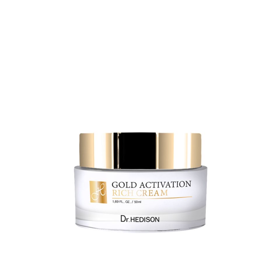 Kem vàng cải thiện nếp nhăn chống lão hoá da Dr.HEDISON 24K Gold Activation Rich Cream