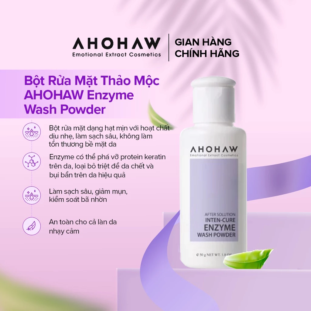 Bột tẩy da chết sinh học enzyme Ahohwa After Solution Inten-Cure Enzyme Wash Powder.webp