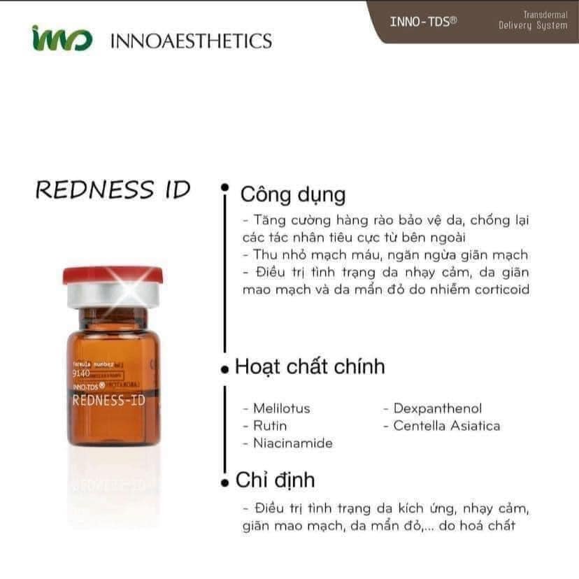 Hoạt chất meso cải thiện tình trạng da mỏng yếu Innoaesthetics REDNESS-ID (nguyên hộp).jpeg