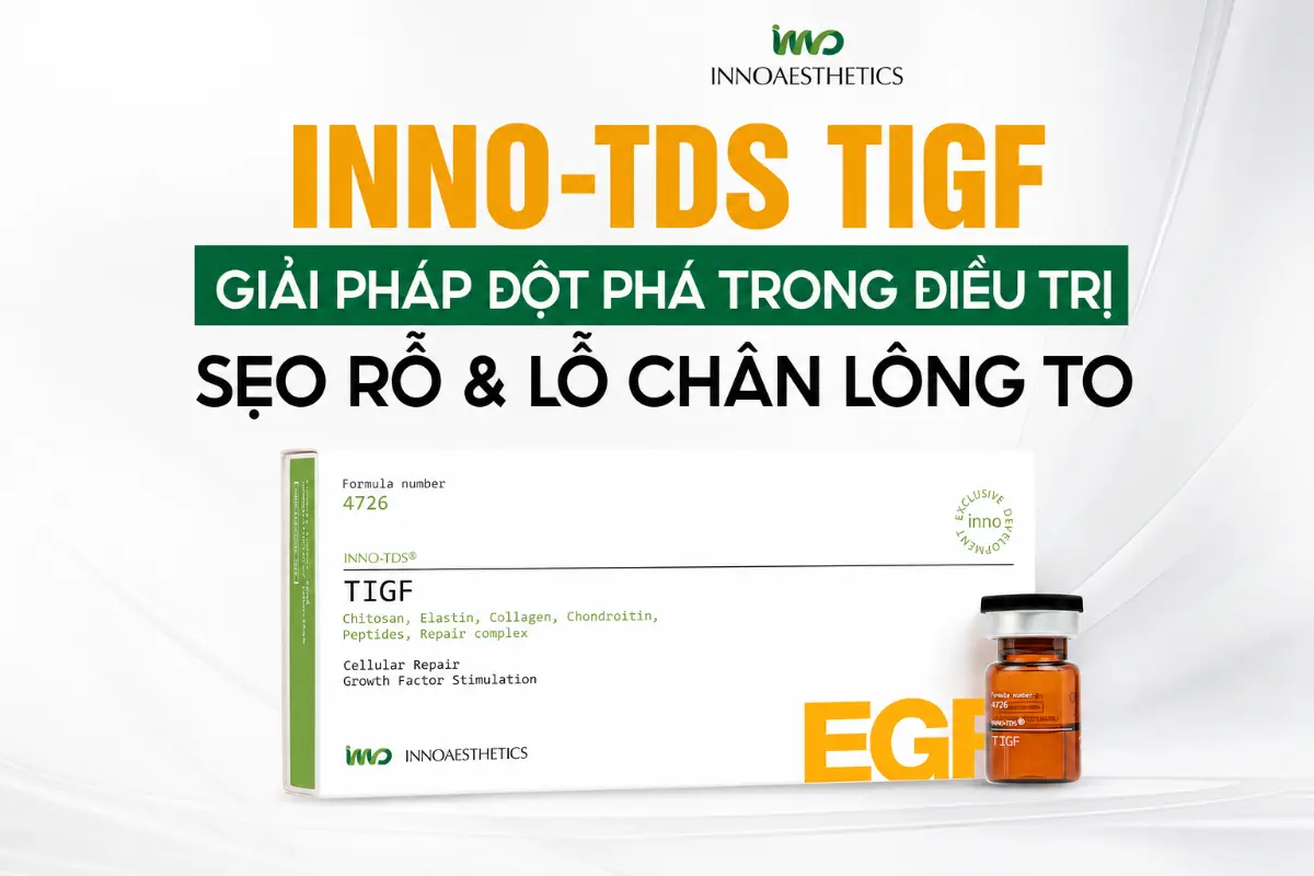 Hoạt chất meso giảm sẹo rỗ lỗ chân lông Innoaesthetics TIGF (tách lẻ).webp