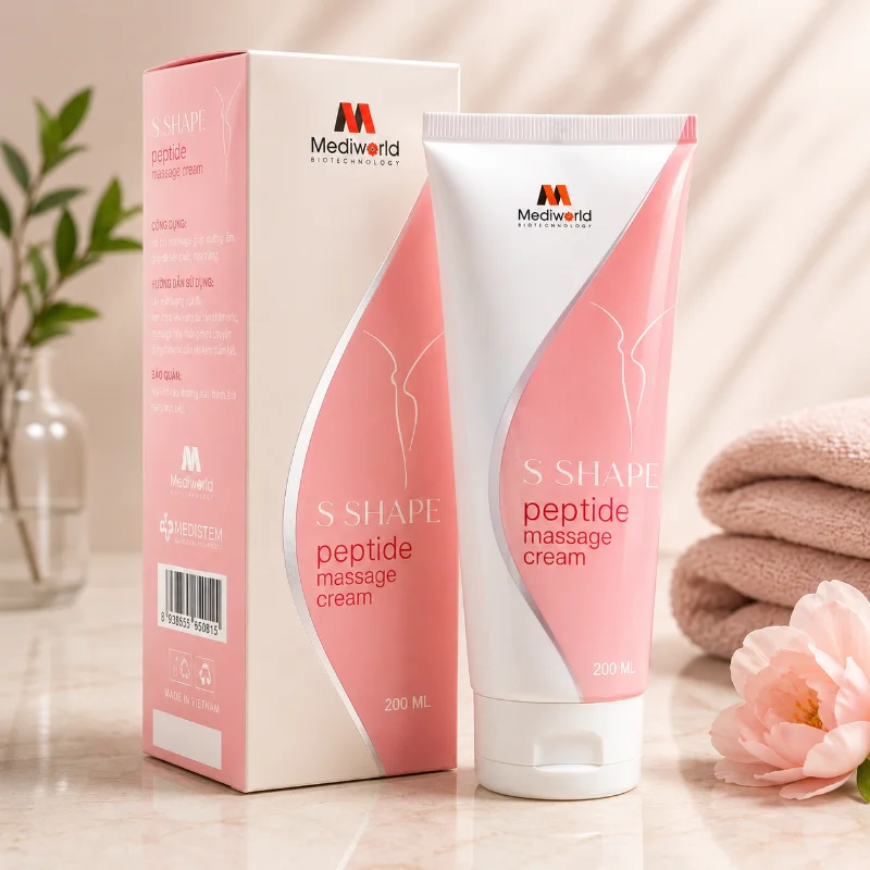 Kem massage hỗ trợ dưỡng giúp săn chắc da Mediworld S-Shape Peptide Massage Cream.webp