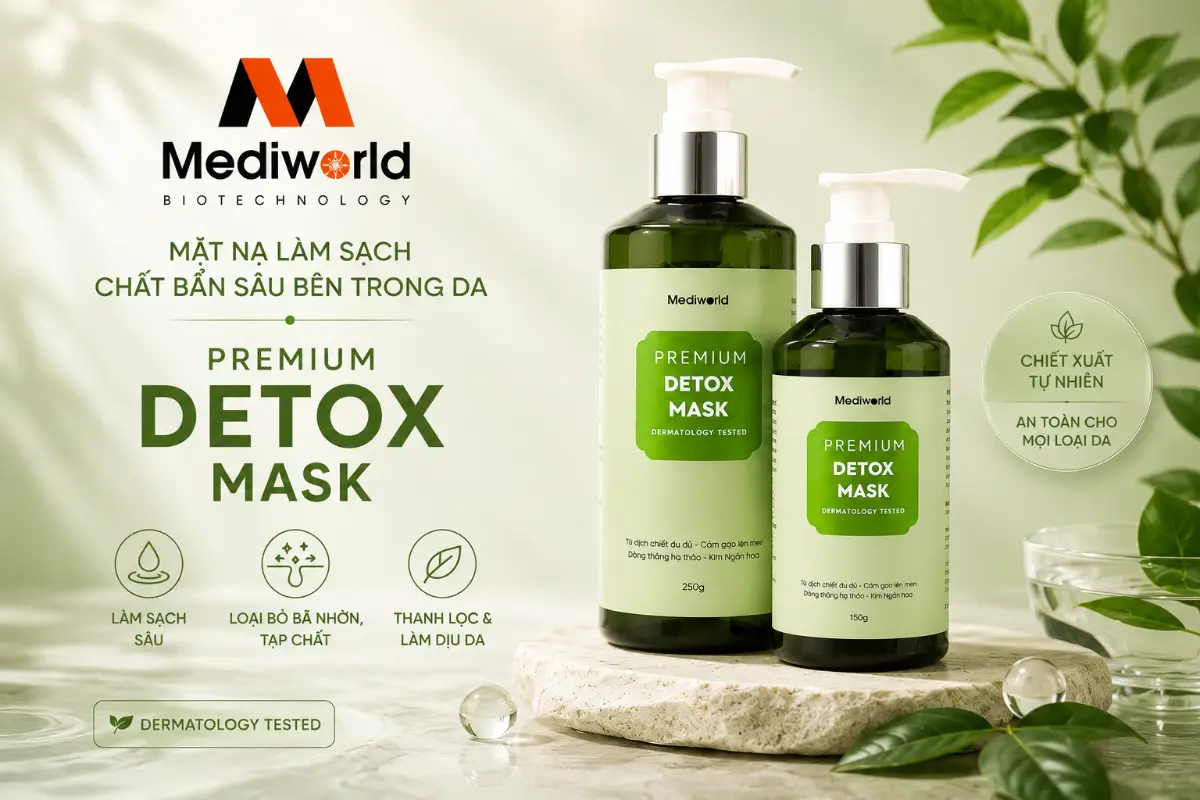 Mặt nạ làm sạch chất bẩn sâu bên trong da Mediworld Premium Detox Mask.webp