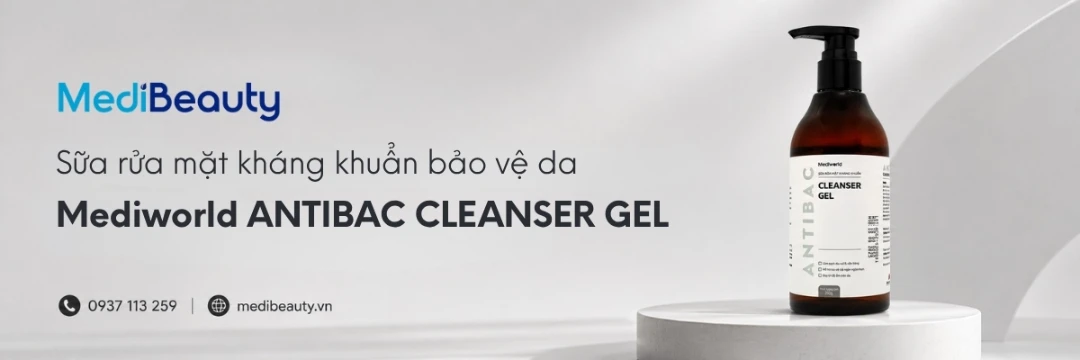 Sữa rửa mặt kháng khuẩn bảo vệ da Mediworld ANTIBAC CLEANSER GEL
