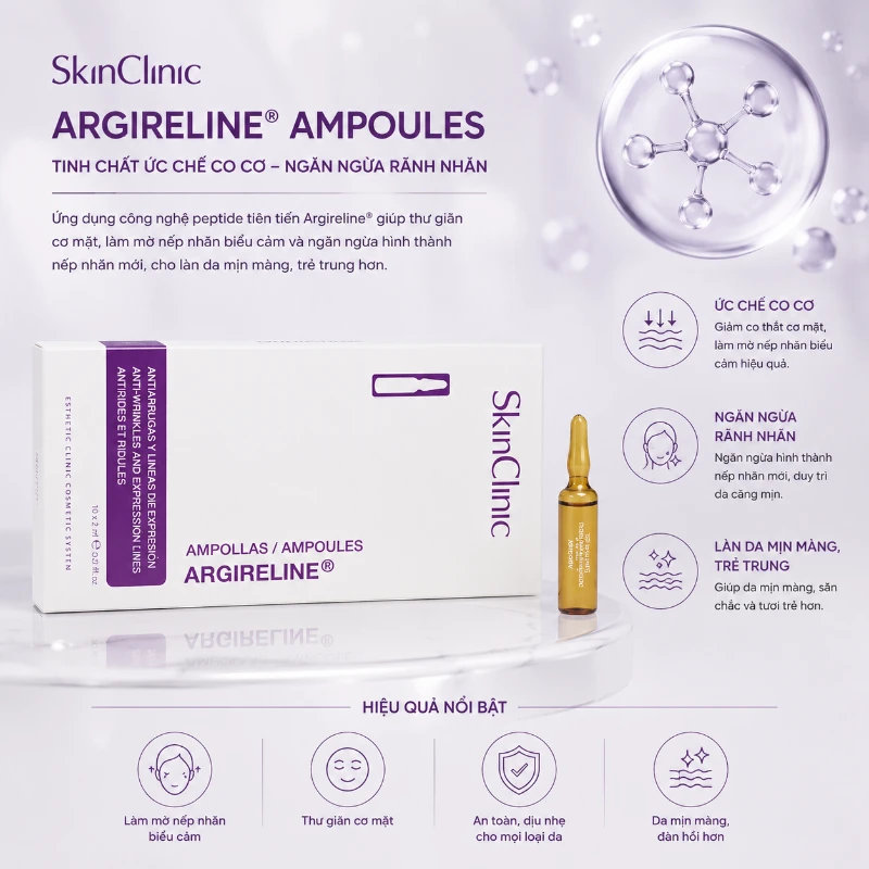 Tinh chất ampoule ức chế sự co cơ ngăn ngừa rãnh nhăn SkinClinic Argireline.webp