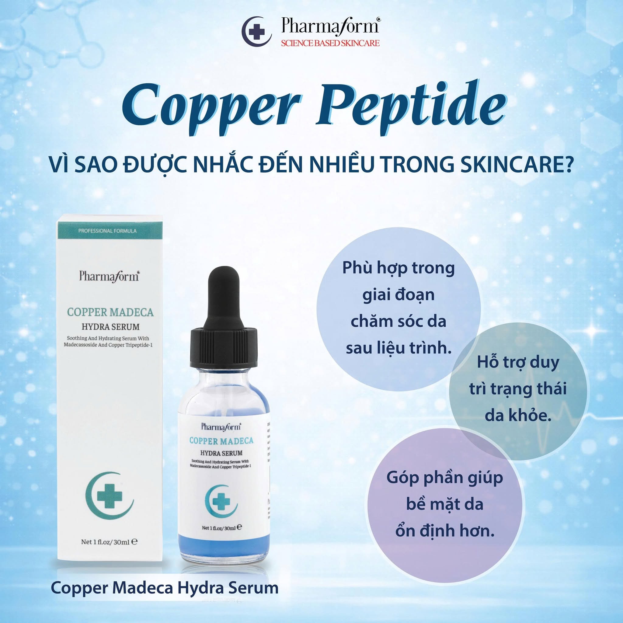 Tinh chất chăm sóc chuyên biệt cho da dễ tổn thương Pharmaform Copper Madeca Hydra Serum.jpg