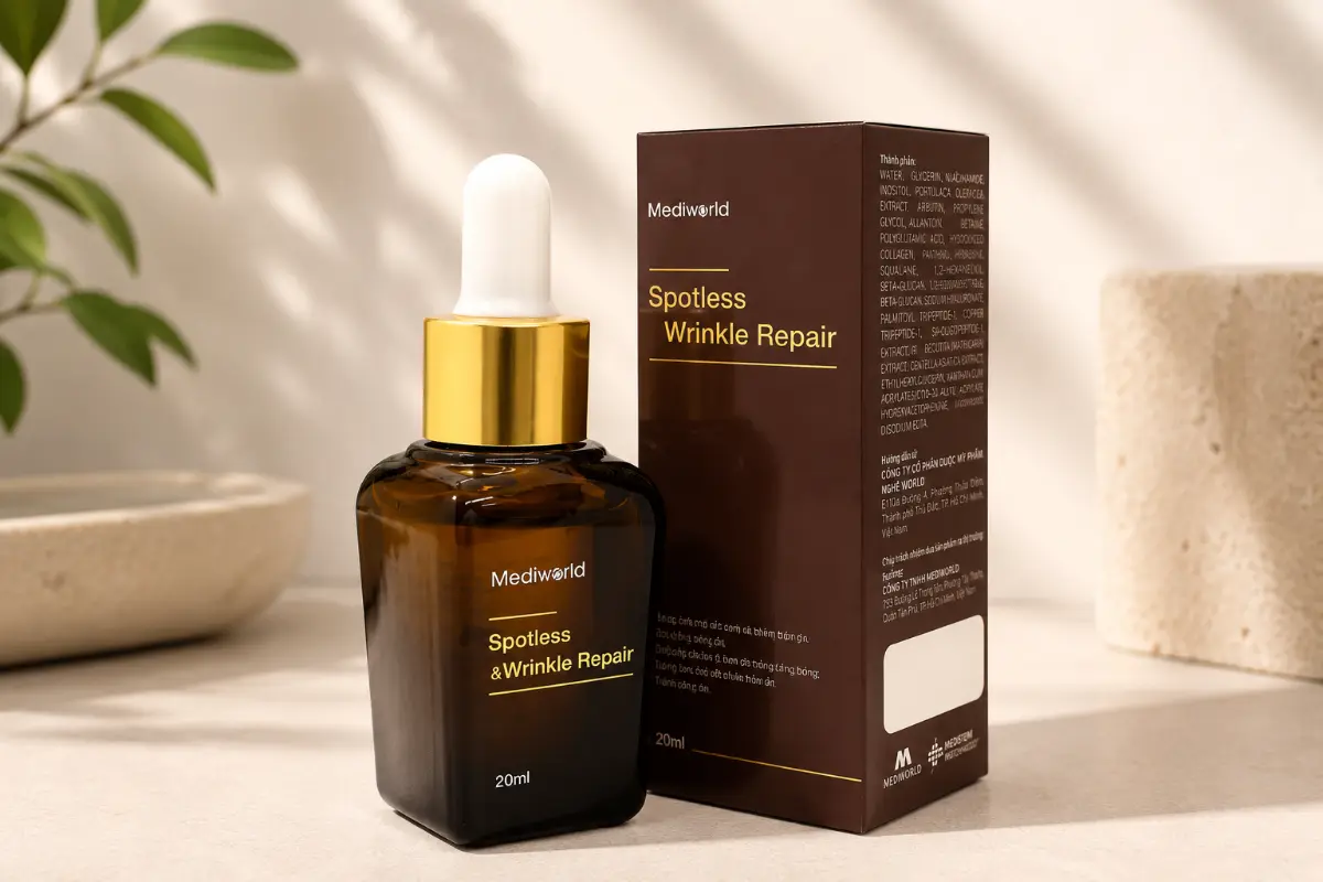 Tinh chất chăm sóc nuôi dưỡng vùng da quanh mắt Mediworld Spotless & Wrinkle Repair.webp