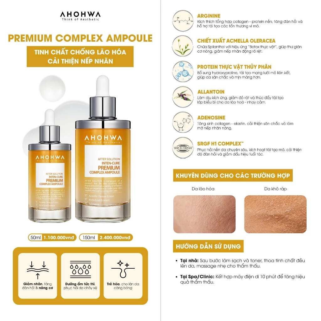 Tinh chất chống lão hóa cải thiện nếp nhăn Ahohwa After Solution Inten-Cure Premium Complex Ampoule.webp