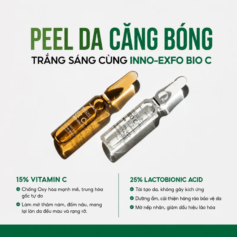 Tinh chất peel giảm lão hoá da xỉn màu Innoaesthetics PEEL BIO C (tách lẻ).webp