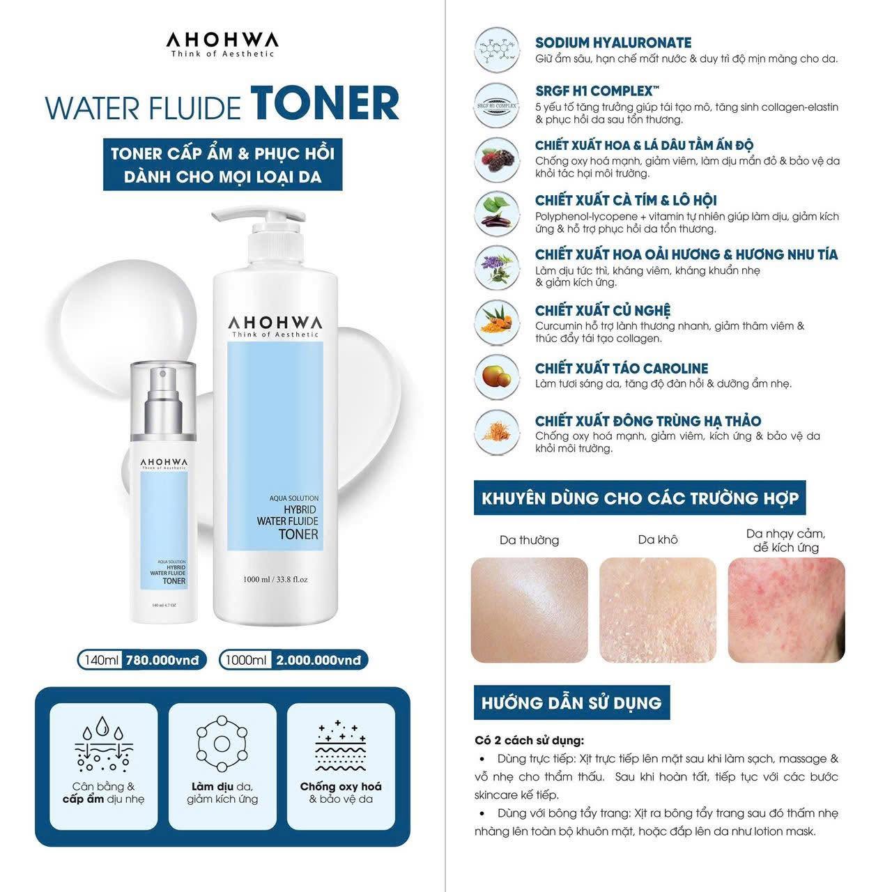 Toner cân bằng cấp ẩm phục hồi da Ahohwa Aqua Solution Hybrid Water Fluide Tone.jpg
