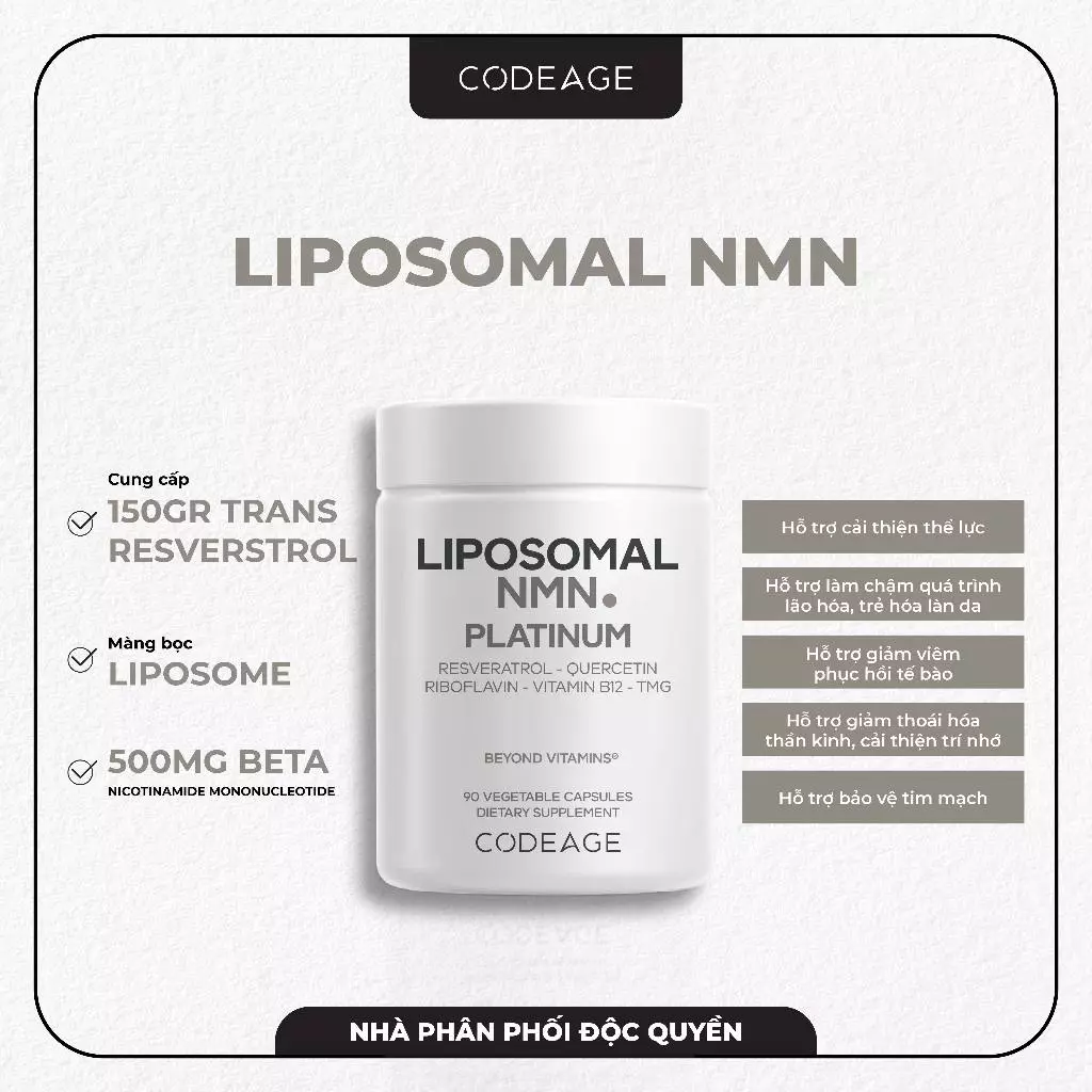 Viên nang hỗ trợ tăng cường sức khỏe và đề kháng Codeage Liposomal NMN Platinum.webp