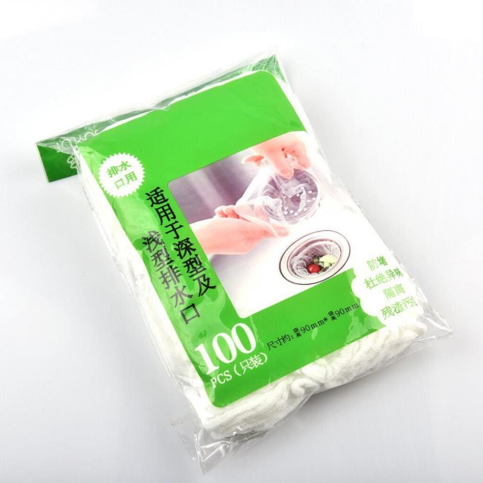 [ HÀNG LOẠI 1 ] Combo 100 túi lưới lọc rác thông minh cho bồn rửa bát