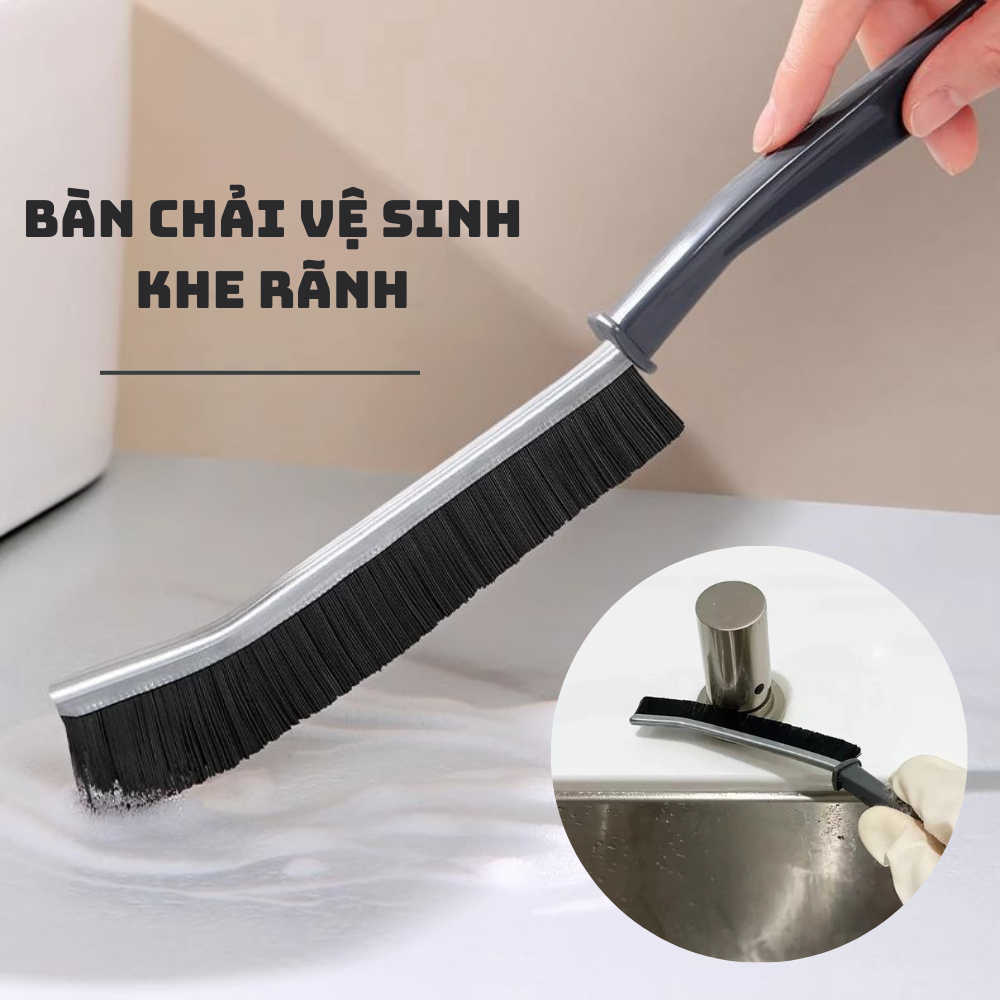 Bàn Chải Vệ Sinh Góc Tường, khe hở- Cọ Vệ Sinh Khe Nhà Tắm, Khe Cửa Nhà Bếp Nhỏ Gọn Tiện Lợi
