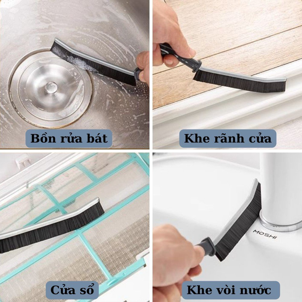 Bàn Chải Vệ Sinh Góc Tường, khe hở- Cọ Vệ Sinh Khe Nhà Tắm, Khe Cửa Nhà Bếp Nhỏ Gọn Tiện Lợi