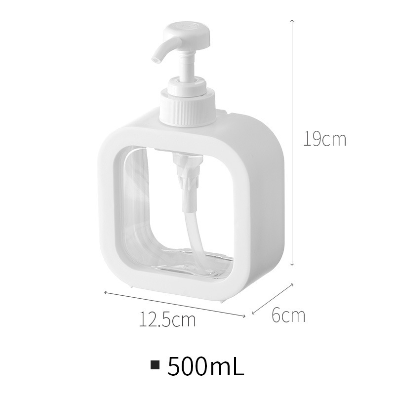Bình Chiết Dầu Gội, Sữa Tắm vai vuông VIỀN BỌC NHỰA - DUNG TÍCH 300ml, 500ml