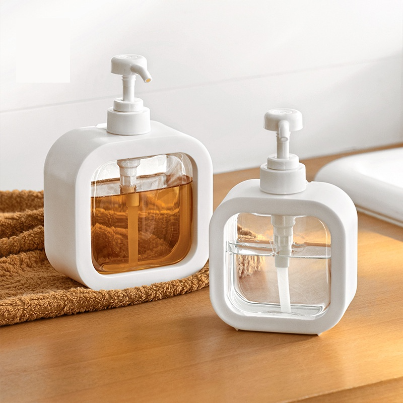 Bình Chiết Dầu Gội, Sữa Tắm vai vuông VIỀN BỌC NHỰA - DUNG TÍCH 300ml, 500ml