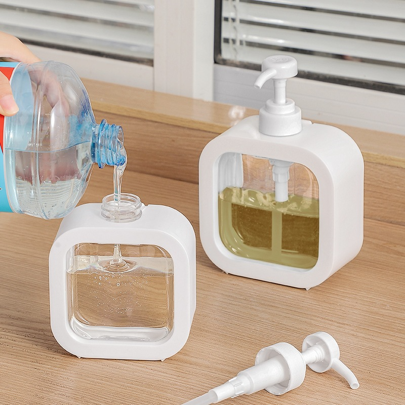 Bình Chiết Dầu Gội, Sữa Tắm vai vuông VIỀN BỌC NHỰA - DUNG TÍCH 300ml, 500ml