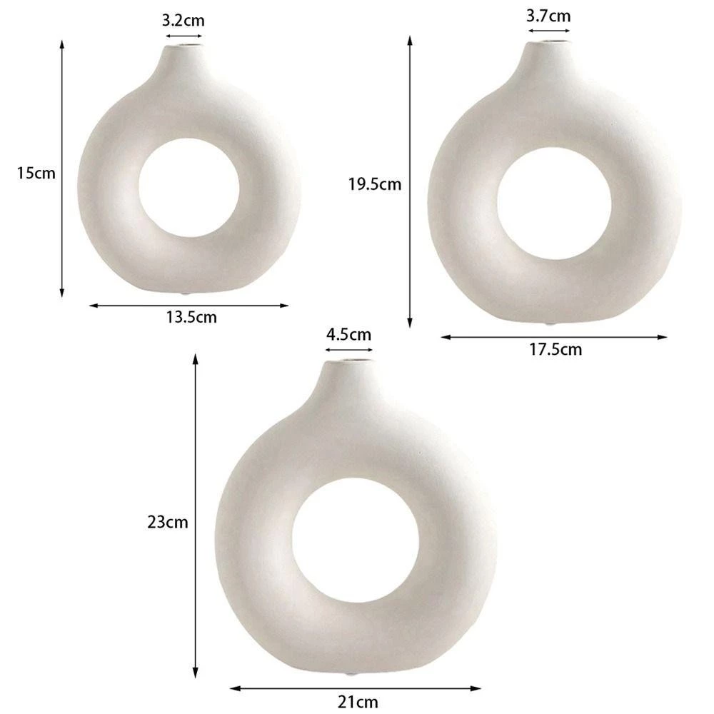 Bình Hoa Decor Nhựa Giả Gốm Sang Trọng Thiết Kế Tối Giản, Lọ Hoa Để Bàn Trang Trí Nhà Cửa