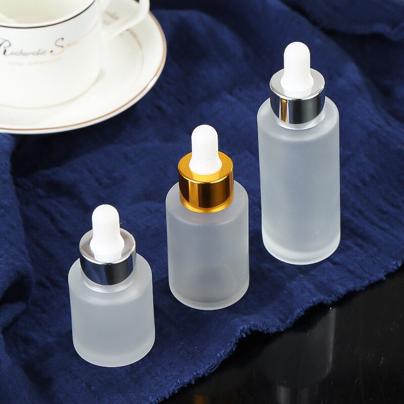 Chai đựng serum/tinh dầu dạng nút bóp, chất liệu thuỷ tinh mờ (10ml/20ml/30ml/50ml/100ml)