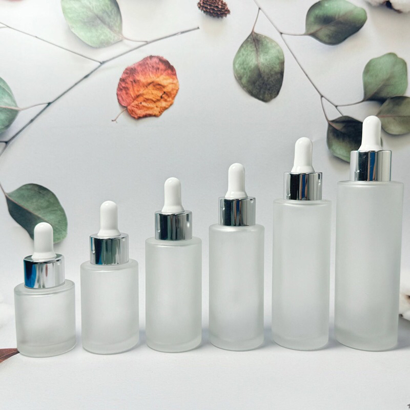 Chai đựng serum/tinh dầu dạng nút bóp, chất liệu thuỷ tinh mờ (10ml/20ml/30ml/50ml/100ml)