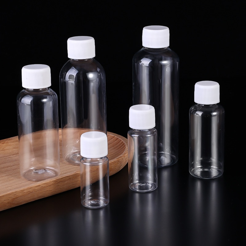 Chai nhựa chiết mỹ phẩm, chai đựng tonner nắp vặn đen kèm nút chặn ở miệng (dung tích 30ml/50ml/100ml)