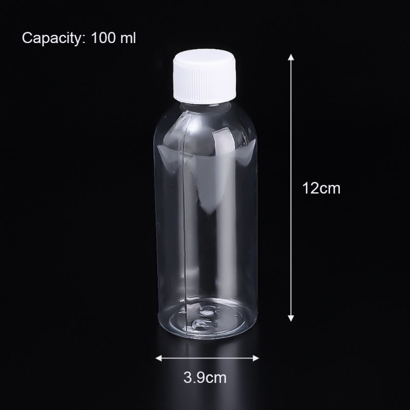 Chai nhựa chiết mỹ phẩm, chai đựng tonner nắp vặn đen kèm nút chặn ở miệng (dung tích 30ml/50ml/100ml)