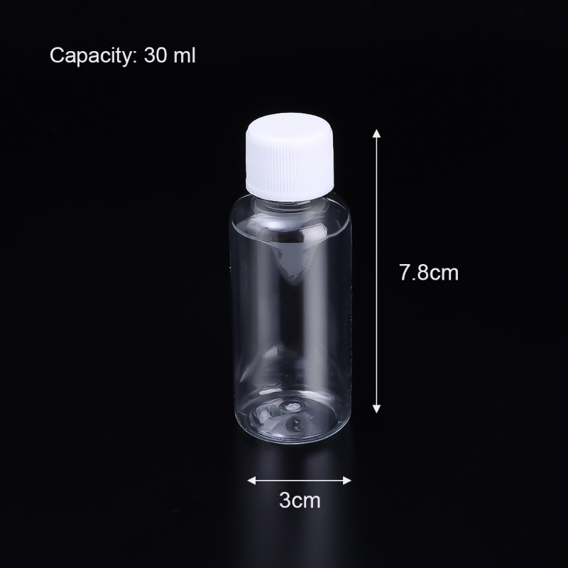 Chai nhựa chiết mỹ phẩm, chai đựng tonner nắp vặn đen kèm nút chặn ở miệng (dung tích 30ml/50ml/100ml)