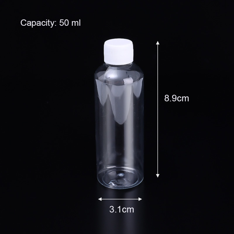 Chai nhựa chiết mỹ phẩm, chai đựng tonner nắp vặn đen kèm nút chặn ở miệng (dung tích 30ml/50ml/100ml)