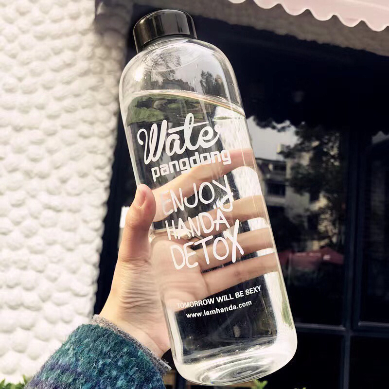 Chai thủy tinh đựng nước DETOX PONGDANG 1000ml, CHAI THUỶ TINH ĐỰNG NƯỚC DETOX 1 LÍT
