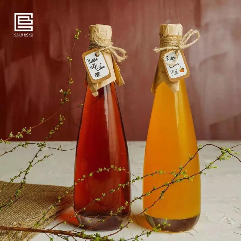 Chai thuỷ tinh giọt nước 500ml đựng nước ép, mật ong, loại 1 siêu dày