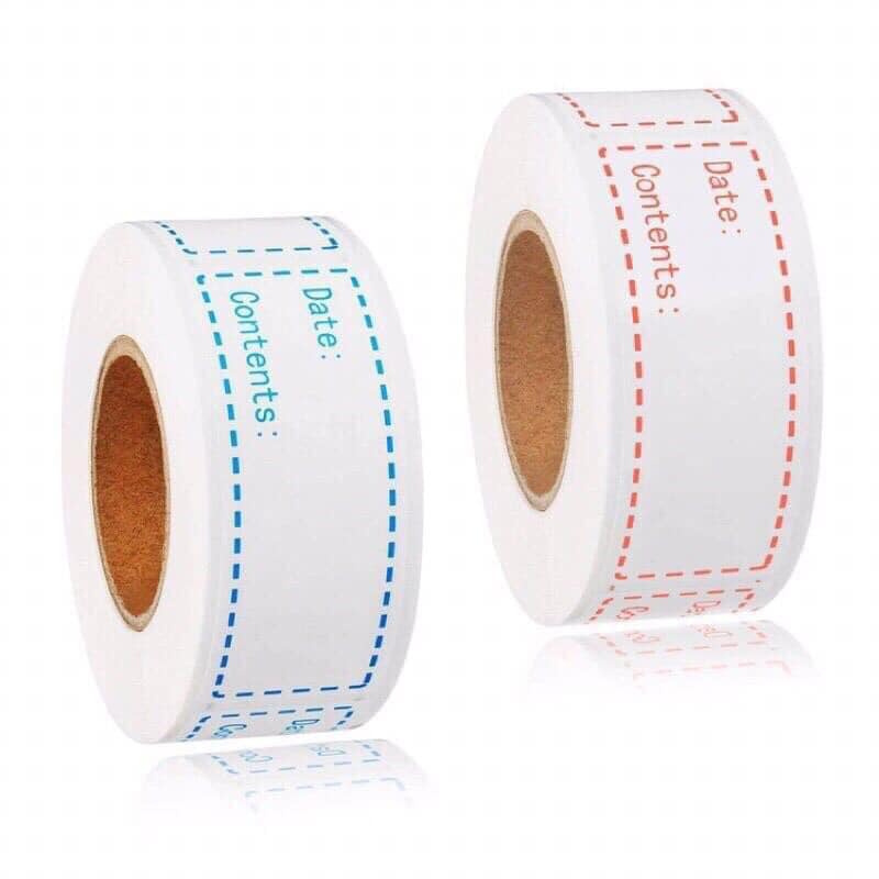 Cuộn Giấy Ghi Chú Dán Nhãn Thực Phẩm, Giấy Note Dán Lọ Gia Vị Nhà bếp, Túi Đựng Thức Ăn