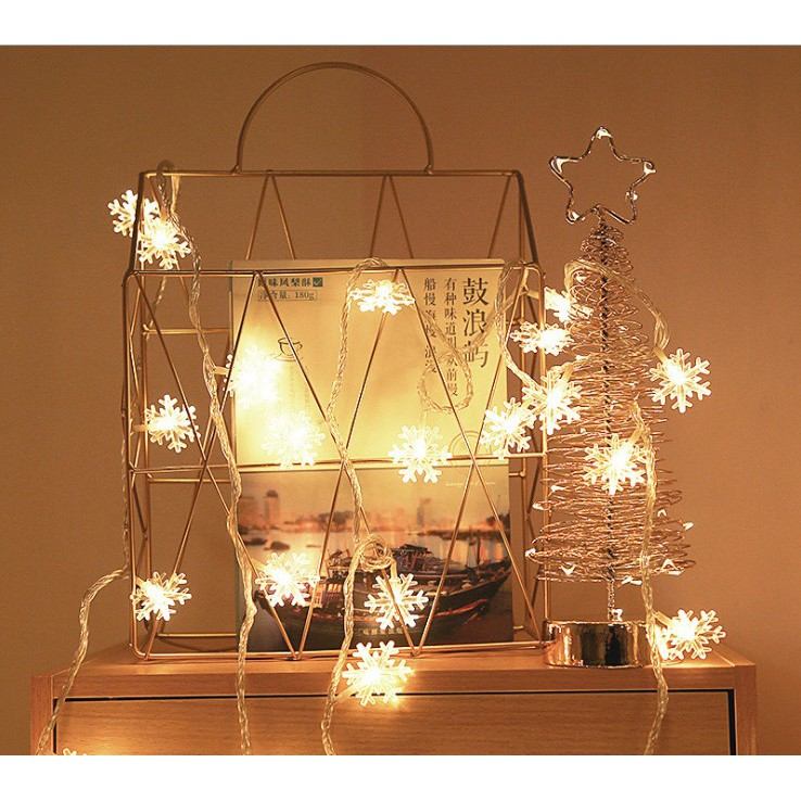 Đèn Nháy Trang Trí, đèn led trang trí, đèn trang trí NOEL Hình Bông Hoa Tuyết - Đèn Nháy Bông Tuyết