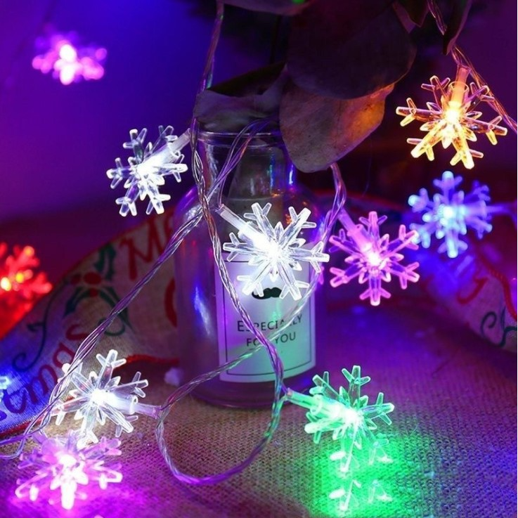 Đèn Nháy Trang Trí, đèn led trang trí, đèn trang trí NOEL Hình Bông Hoa Tuyết - Đèn Nháy Bông Tuyết