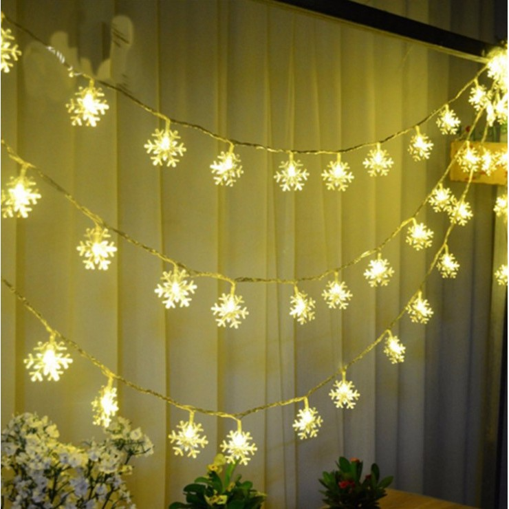 Đèn Nháy Trang Trí, đèn led trang trí, đèn trang trí NOEL Hình Bông Hoa Tuyết - Đèn Nháy Bông Tuyết