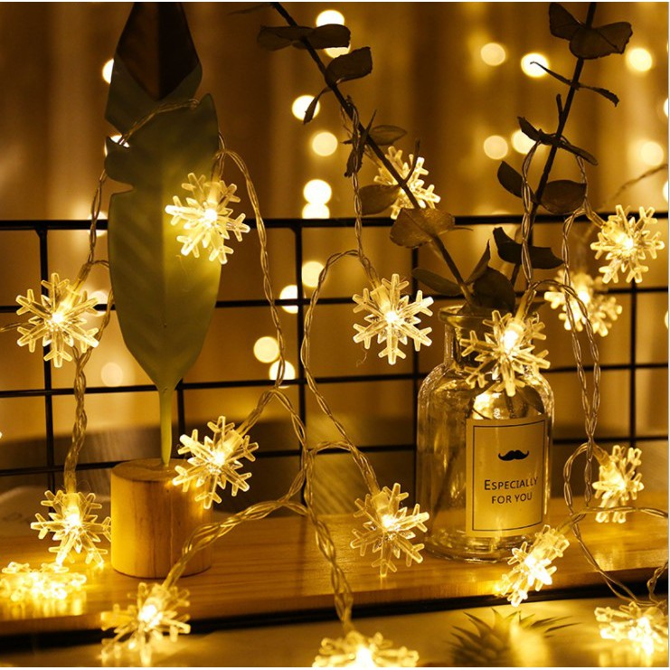 Đèn Nháy Trang Trí, đèn led trang trí, đèn trang trí NOEL Hình Bông Hoa Tuyết - Đèn Nháy Bông Tuyết