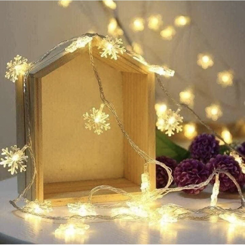 Đèn Nháy Trang Trí, đèn led trang trí, đèn trang trí NOEL Hình Bông Hoa Tuyết - Đèn Nháy Bông Tuyết