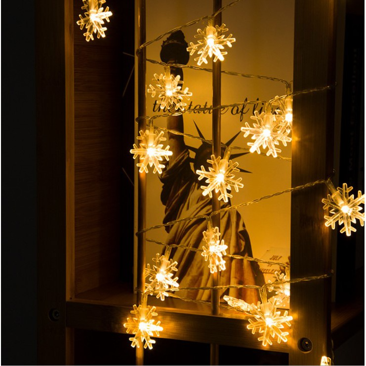 Đèn Nháy Trang Trí, đèn led trang trí, đèn trang trí NOEL Hình Bông Hoa Tuyết - Đèn Nháy Bông Tuyết