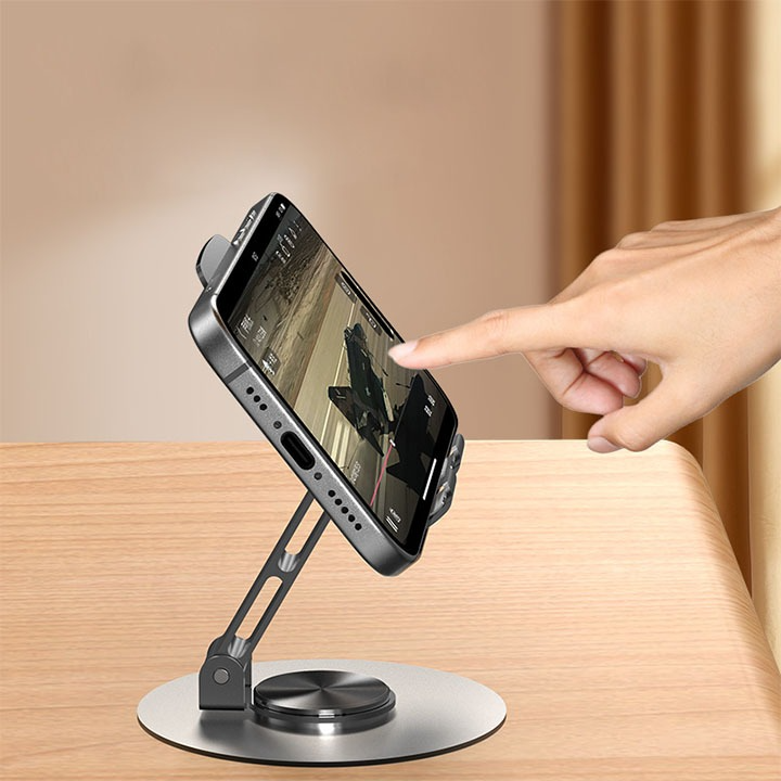 Giá Đỡ Điện Thoại, Máy Tính Bảng Để Bàn Xoay 360 Bằng Kim Loại, Kệ Đựng Điện Thoại, Ipad-NAMDUONG SHOP